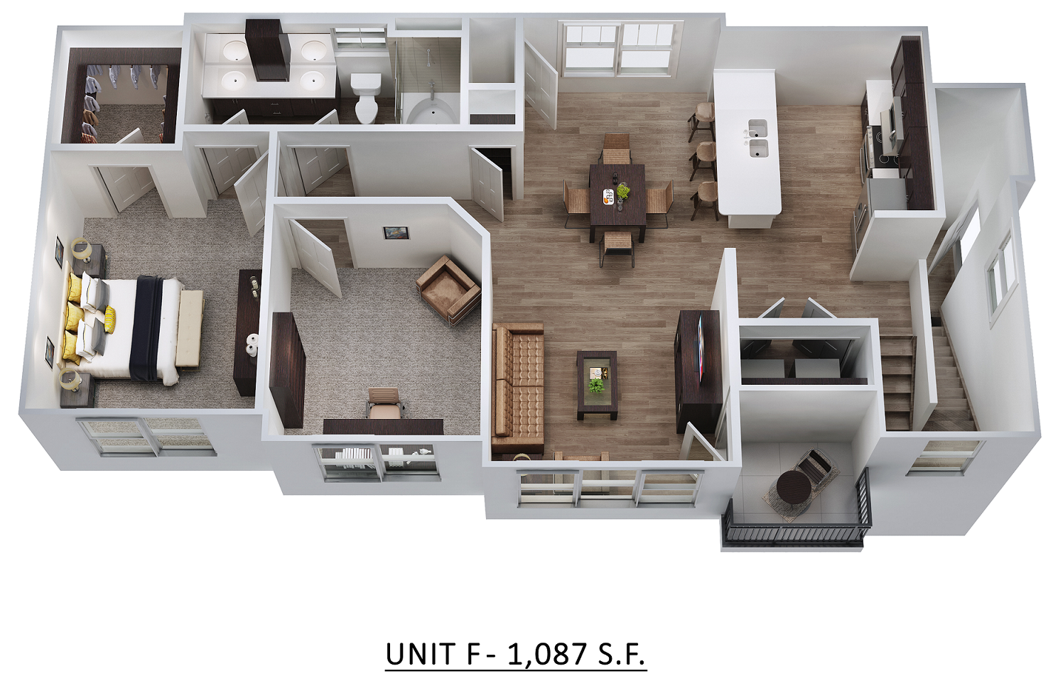Unit F - 1087 SQ FT